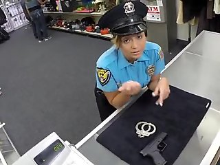Hot Big Ass Lady Police Gets Massive Hammered In Pawnshop